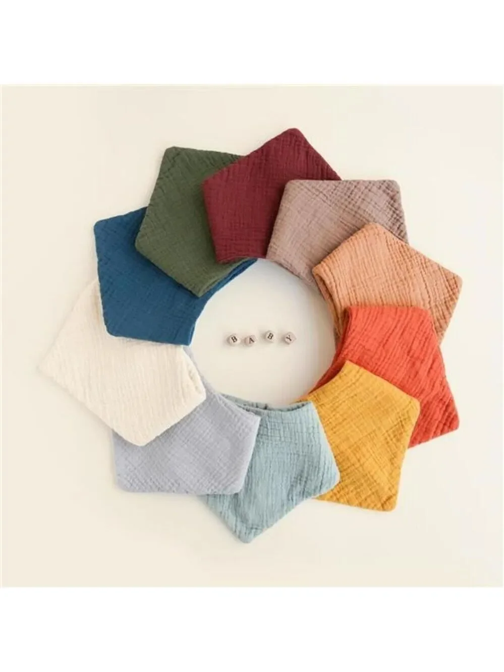 Muslin Baby Bibs 10 Pack Soft Cotton Bandana Drool Bibs Unisex Teething Set